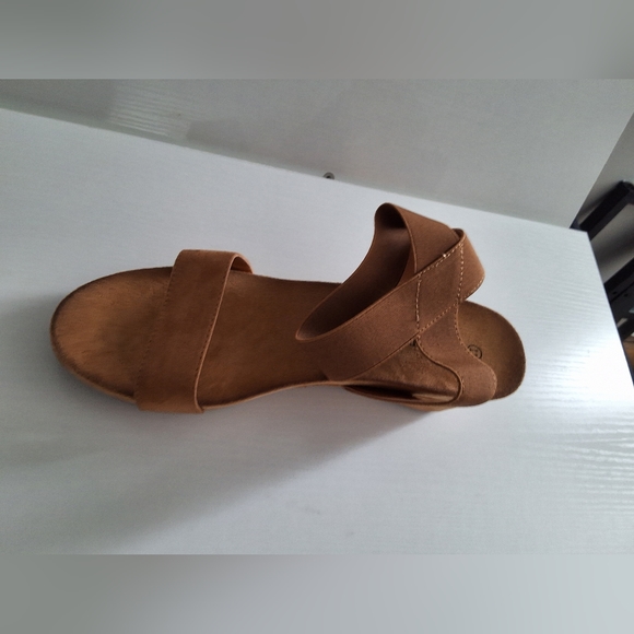 NIBDream pairs womens platform wedge sandal,open toe elastic ankle strap sandal. - Picture 4 of 5